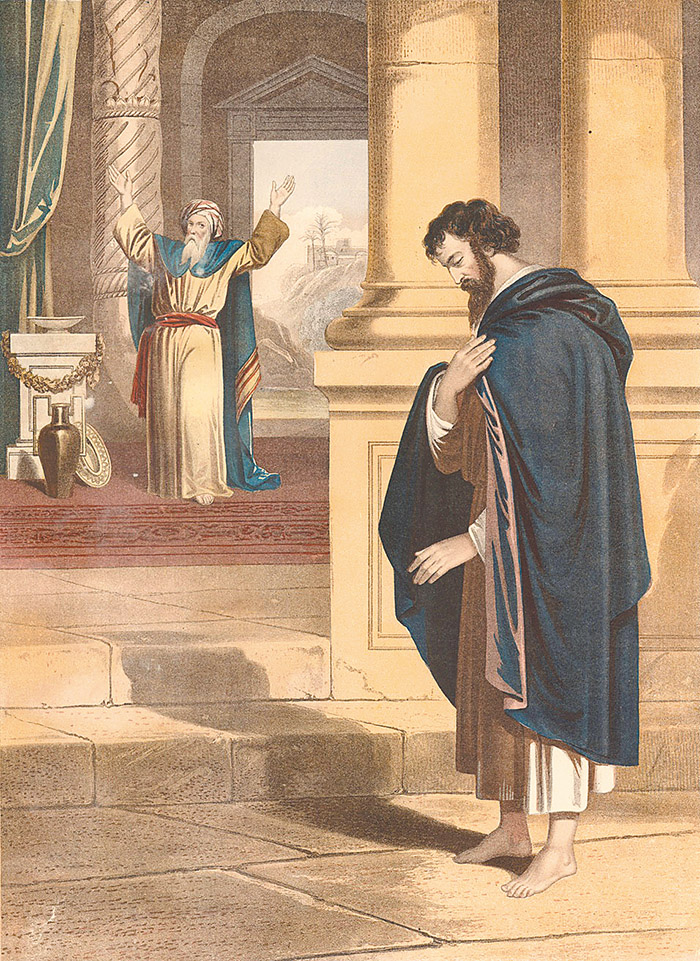 "The Pharisee and the Publican", by Joseph Martin Kronheim